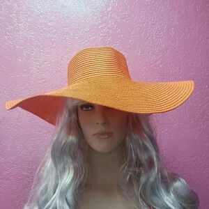 Colorful Orange Floppy Sun Hat